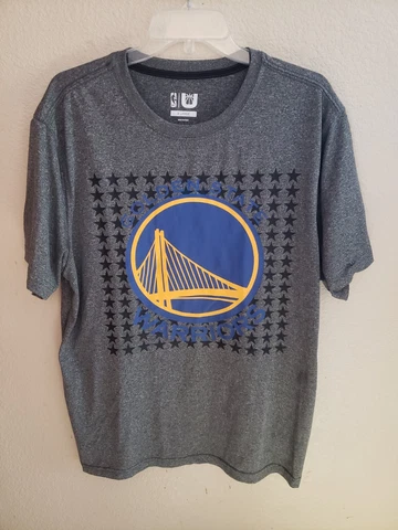 Golden State Warriors #11 Thompson Gray Polyester T-shirt tee Size XL NBA Cover