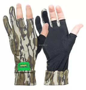 Primos PS6681 Stretch Fingerless Gloves Mossy Oak Bottomland - Picture 1 of 1