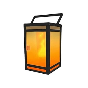 8" LED Solar Portable Outdoor Lantern Water-Resistant with Flame    - Picture 1 of 10
