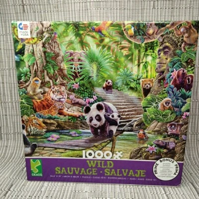 Ceaco Puzzle Wild Series 4 - Asian Wildlife in Jungle (1000 Pieces) New SEALED - Image 1 of 4