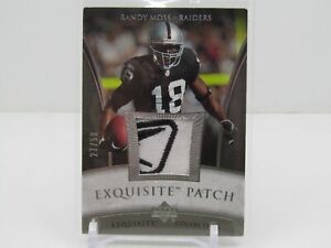RANDY MOSS 2006 EXQUISITE COLLECTION GAME USED PRIME PATCH! #27/50! RAIDERS!