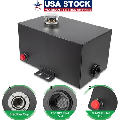 5 Gallon 14 Gauge Steel Hydraulic Fluid Reservoir Tank with Breather Cap - Image 1 of 4