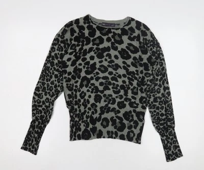 Marks and Spencer Women's Green Animal Print Jumper - Image 1 of 4