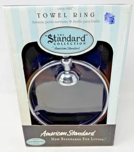 American Standard 18" Towel Ring Chrome White 6729 Circa 1922 Retro Style - Picture 1 of 6