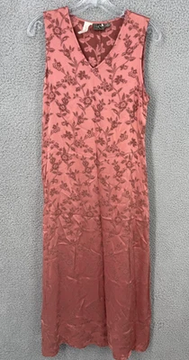 Vintage 90’s Calvin Klein Silky Satin Slip Dress Size S Pheobe Friends Long - Image 1 of 4