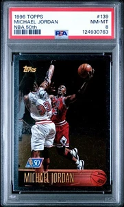 1996 Topps Michael Jordan #139 NBA 50th PSA 8 - Picture 1 of 2