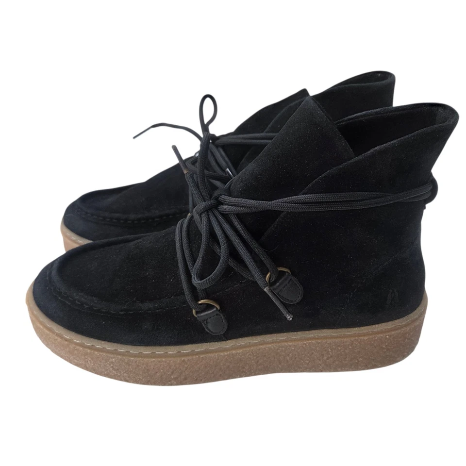 Botas Chukka Hush Puppies Bridget Gamuza Cuero Con Cordones Negras Para Mujer 8.5 Tobillo Foto 1 de 4