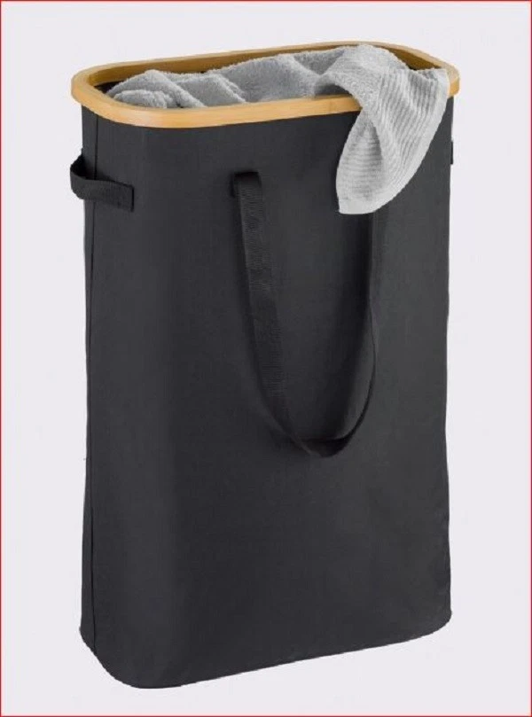 Wäschebehälter schwarz 40x60x22cm Heine Wäschesam schwarz-natur UVP:49,99€ 10.20 - Bild 1 von 1