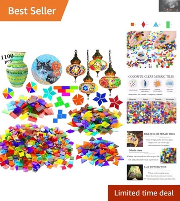 Azulejos de mosaico de vidrio versátiles de 1100 piezas - perfectos para decoración del hogar y manualidades Foto 1 de 4