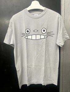 Totoro Parodie T-Shirt Japan Anime Gesicht Grafik Tee S L XL Unisex Grau Neu - Bild 1 von 2