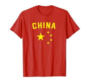 Minimalistisches T-Shirt "I Love China" chinesische Flagge - Größe L - Bild 1 von 2