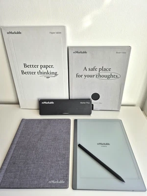 reMarkable 2 Paper Tablet Bundle with Marker Plus Pen & Folio Case *Boxed* (VGC) - Image 1 of 4