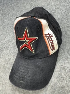 Houston Astros MLB Baseball Cap Hat Black Red Star Logo Adj Distressed L / XL - Picture 1 of 7