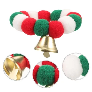  Xmas Pet Collar Plush Balls Decorative Pompom Collar Dog Collar Christmas Style - Picture 1 of 12