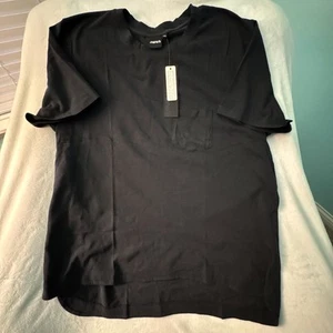 Mono B Pima Cotton T-Shirt Women’s Black Short Sleeve Size 3XL NWT - Picture 1 of 4