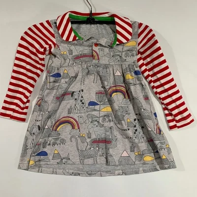 Cotton Dress Whimsical Print Long Sleeve Casual Kids Girl Size 2T/3T XS - Image 1 of 4