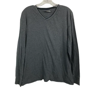 Lacoste Pyjama Shirt Herren Gr. L Nachtwäsche grau Jersey Strick Stretch Logo weich - Bild 1 von 9