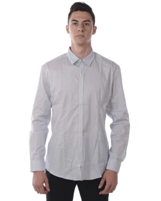 Camicia Daniele Alessandrini Shirt Cotone Uomo Bianco C1657R11493807 202 - Immagine 1 di 4