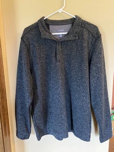 Van Heusen Pullover Herren grau klassisch Pulli Flex 1/4 Knopfleiste Large - Bild 1 von 9