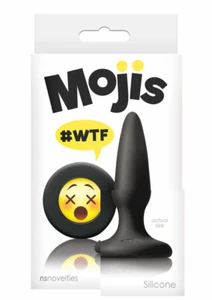 Moji's #WTF Silicone Tapered Anal Butt Plug Slim-Tapered Mini Black NS Novelties - Picture 1 of 2