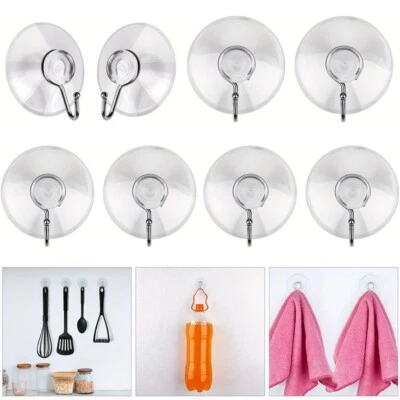 12pc Suction Cup Hooks – Strong Hold, Reusable, No Damage – Ideal for Bathrooms - Image 1 of 4