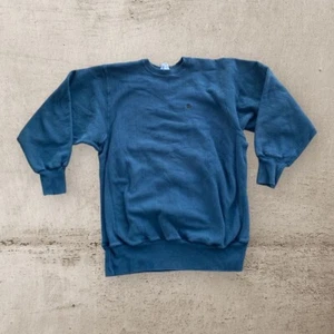 Vintage Champion Reverse Weave Teal 90s Crewneck Sweatshirt Size XXL Made in USA - Picture 1 of 8