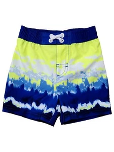 Infant Boys Blue & Yellow Tie Dye Swim Trunks Board Shorts 12 Months - Picture 1 of 2