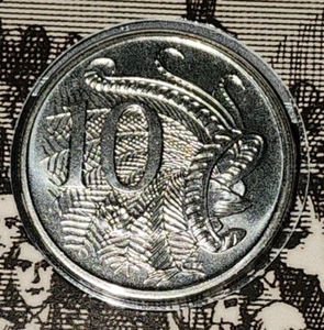 1996 Australian Ten cent 10c coin - Lyrebird - UNC ex mint set - Bild 1 von 2