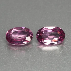 0.59Ct 2 Pcs Perfect Pair Oval Cut 4.3 x 3.2 MM 100% Natural Pink Malaya Garnet - Imagen 1 de 5