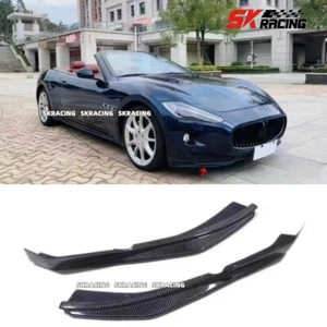 For 08-14 Maserati GranTurismo Carbon Fiber Front Bumper Splitter Lip Body Kit - Picture 1 of 40
