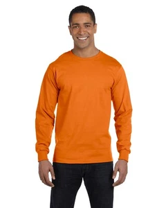 NEW Hanes 6.1 oz 100% Cotton Long-Sleeve Beefy-T S-3XL T-Shirt M-5186 - Picture 1 of 61