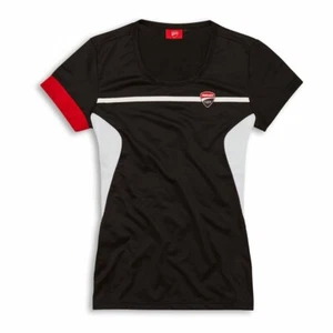 Ladies Ducati Corse Racing T-Shirt Black BNWT Size M - Picture 1 of 2