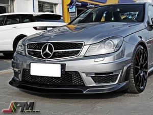 RZ Style Carbon Fiber Front Bumper Lip For 2012+ W204 C204 C63AMG C63 Only CF - Picture 1 of 3