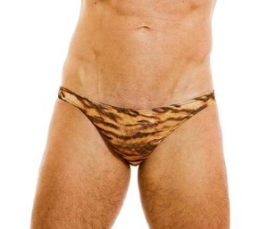 mens tan thru thong swimwear