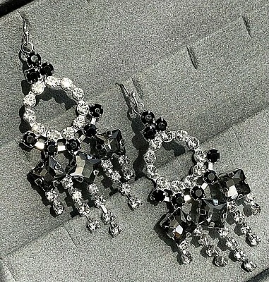 Lulu Frost Vintage Earrings Victorian Revival Jewelry Chandelier Crystal $275 - Image 1 of 4