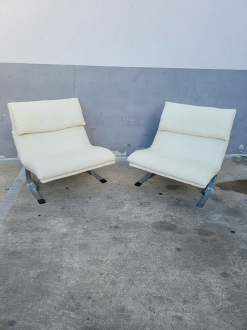 70'S CANTILEVERED MODERN SAPORITI GIOVANNI OFFREDI ONDA  LEATHER LOUNGE CHAIRS Cover