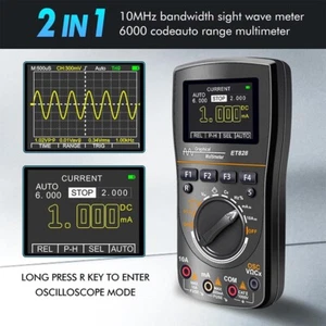 2in1 ET828 Handheld Oscilloscope Multimeter Digital Resistance Frequency Tester - Picture 1 of 9