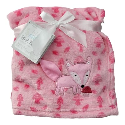 Manta bebé favorita Le bebe zorro rosa 30x36 cola floja champiñón  Foto 1 de 4