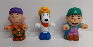 3 Vintage 1966 Peanuts PVC Toy Figures: Charlie Brown - Snoopy - Linus - Picture 1 of 2