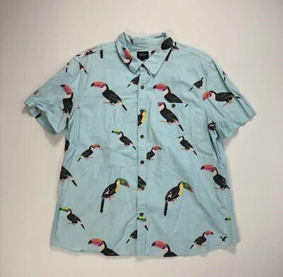 Camisa American Eagle Para Hombre 3XL Calce Clásico Botón Tucán Tropical Moderna Playa Foto 1 de 4
