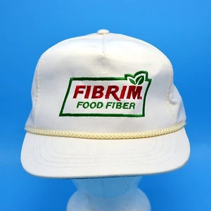 Vintage FIBRIM FOOD FIBER Mütze Snapback Cap weiß bestickt Patch gebraucht, in einwandfreiem Zustand - Bild 1 von 8