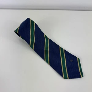 Corbata a rayas de seda Burberry of London azul verde dorado hecha en Italia 4 pulgadas x 63 pulgadas - Imagen 1 de 12