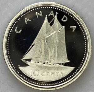 2002 CANADA 10 CENTS PROOF SILVER DIME HEAVY CAMEO COIN - Picture 1 of 2