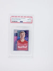 2019/20 Topps UEFA Erling Haaland Rookie Sticker PSA 8 Salzburg - Picture 1 of 2