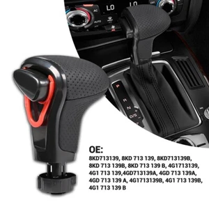 Leather Gear Shift Knob Shifter Shift Knob For AUDI A3 A4 A5 A6 Q5 Q7 8KD713139 DA - Picture 1 of 13