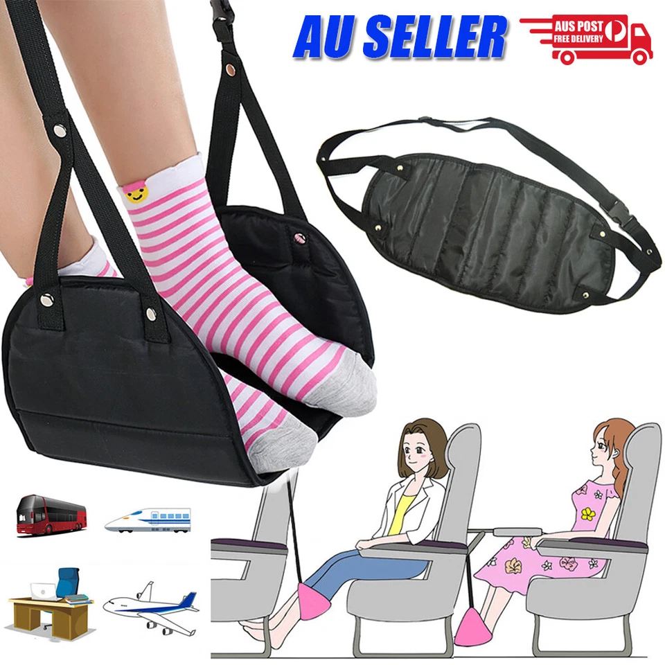 Travel Foot Rest Footrest Leg Pillow Airplane Flight Foam Cushion Sling Hammock - image 1 of 4