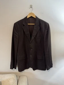 Massimo Dutti Leinen Blazer Jacke Sport Mantel, Schokobraun, 42R - Bild 1 von 11