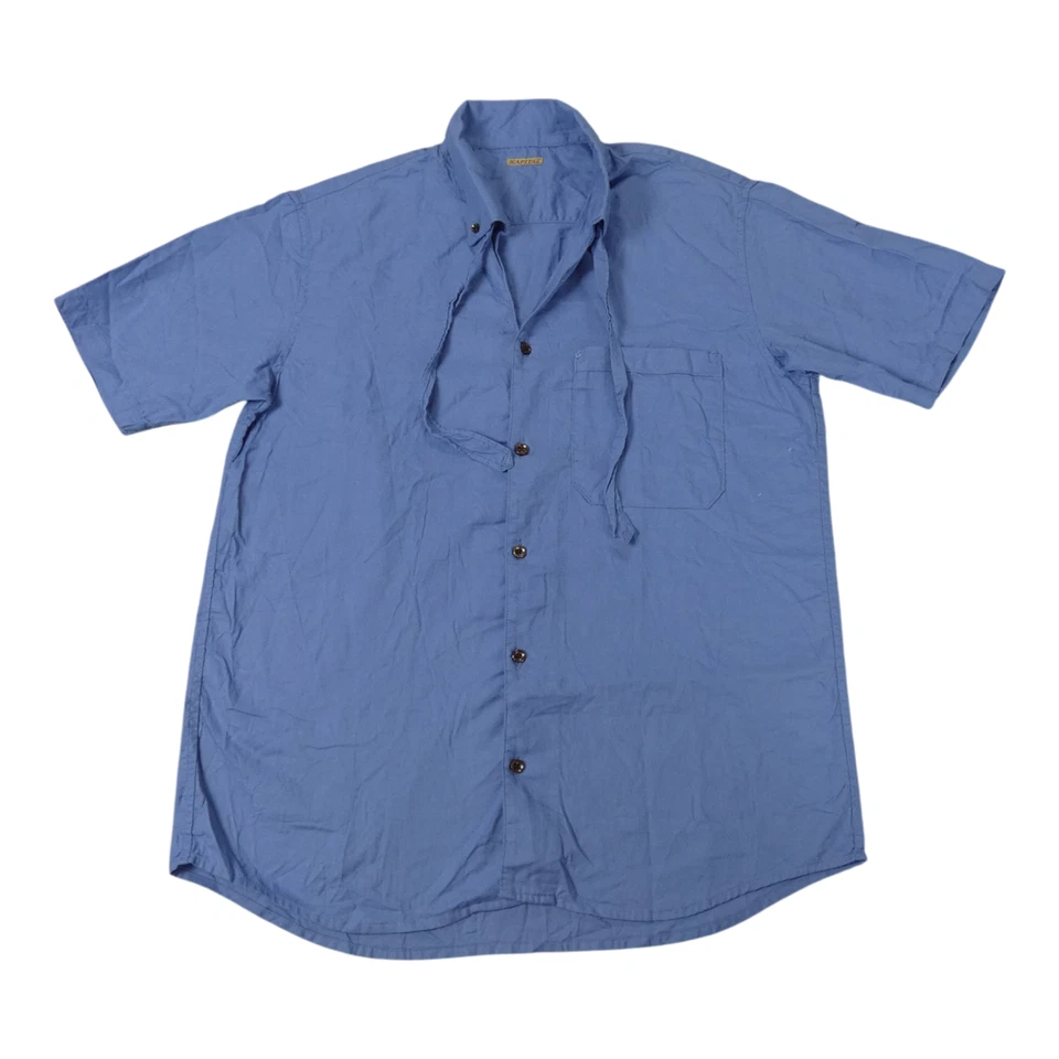 Camisa con botones Kapital para hombre talla L 3 azul manga corta hecha en Japón Foto 1 de 4