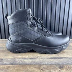 Under Armour UA Stellar G2 Mens Size 10 Black Side Zip Tactical Boots - Picture 1 of 10