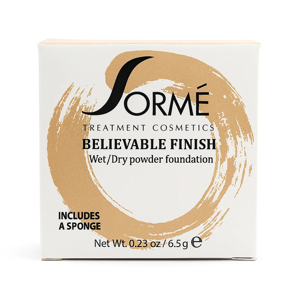 Sorme Believable Finish Wet/Dry Powder Foundation 6.5g 1 Pack New - Image 1 of 1